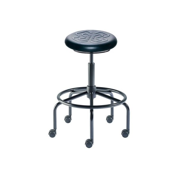 Biofit BioFit Antimicrobial Stool, 24"-31" Seat Height, Black Urethane - Black Steel Base - Cerex Series CXS-H-RC-S-XF-XA-06 - main